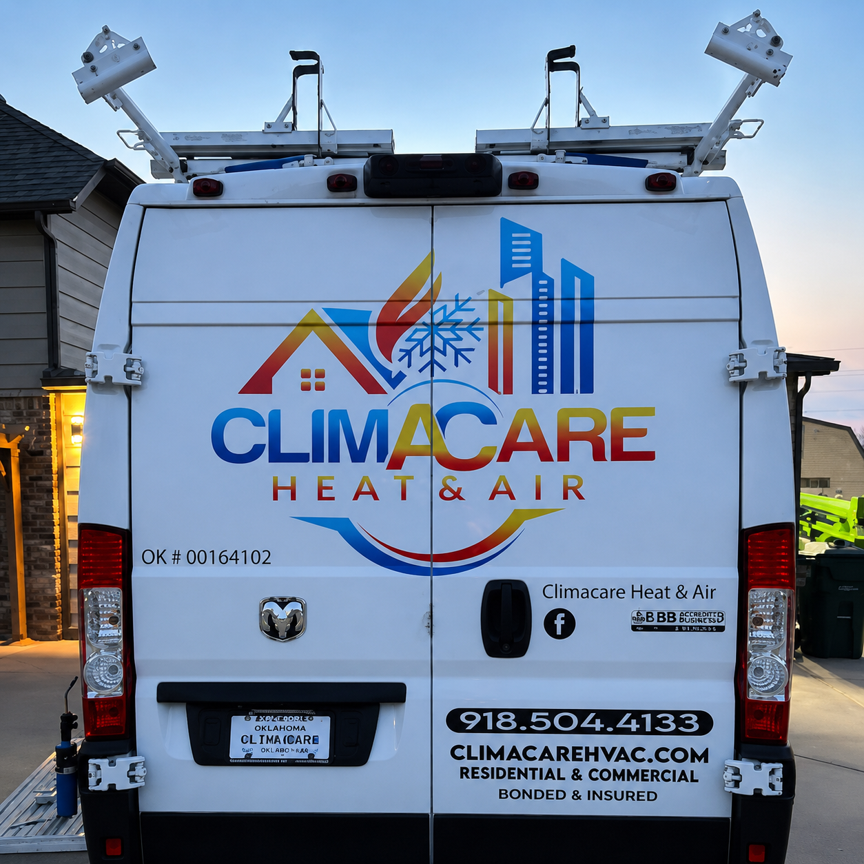 Climacare Heat & Air service van